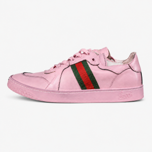 Pink Gucci sneaker side view