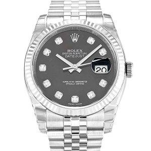 Rolex Datejust 116234 36mm Black Dial Diamond - R012 - view 01