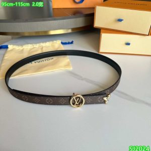 Black Pretty LV 20MM Reversible Belt Reps - LVB129 - view 01
