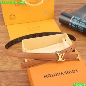 Pretty LV 20MM Reversible Brown Belt Reps - LVB128 - view 01