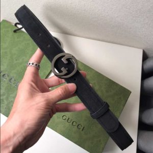 Gucci Interlocking G belt Black leather replica - GCB016 - view 01