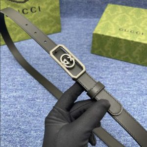 Gucci Thin belt with Double G buckle reps - GCB017 - view 01