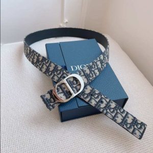 Dior Oblique Blue Cloth Belt Reps - DCB001 - view 01