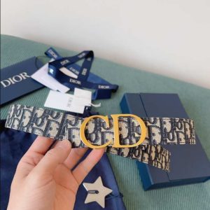 Dior 30 Montaigne Blue Gold Belt Reps - DCB002 - view 01