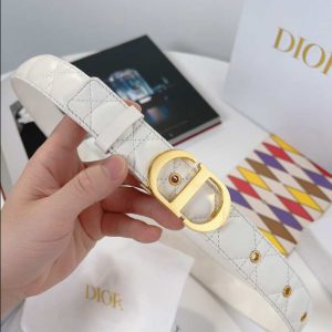 Dior 30 Montaigne Belt White Reps - DCB004 - view 01