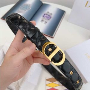Dior 30 Montaigne Belt Black Replica - DCB005 - view 01