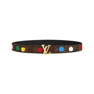 LV x YK LV Initiales 30mm Reversible Painted Dots Belt Replica - LVB116 - view 01