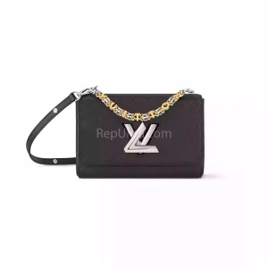 Louis Vuitton Twist Mm Slim Bag Black Epi Grained Leather M13118 Handbag Reps - LH204 - view 01