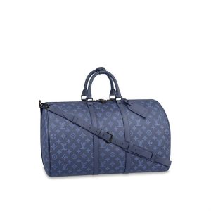 Louis Vuitton Keepall Bandoulière 50 Monogram Shadow Leather Travel Reps - LK18 - view 01