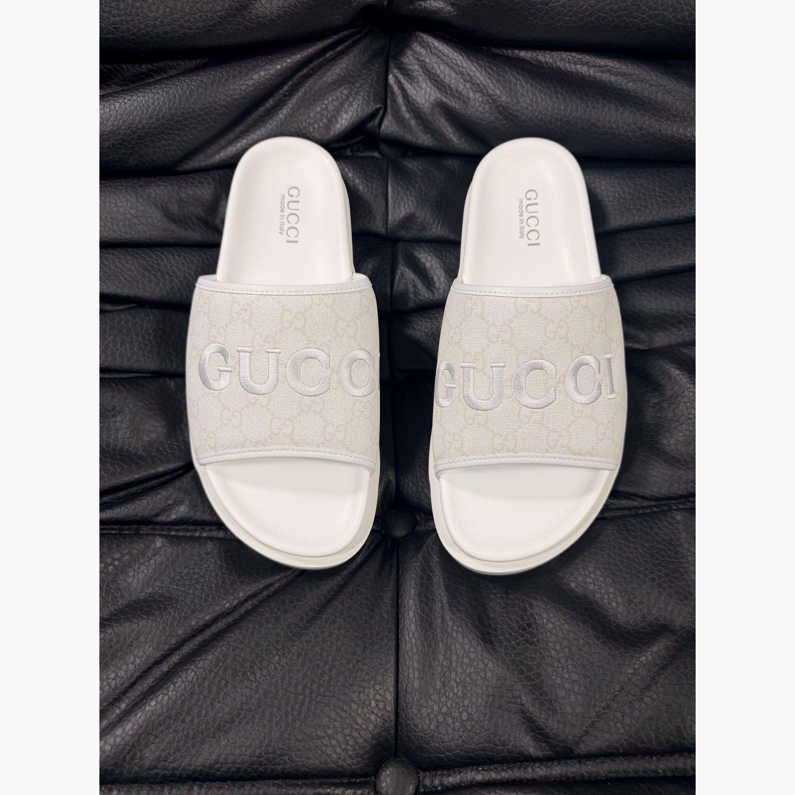 Gucci Women's Logo Slide Sandals – White alternate product view 4