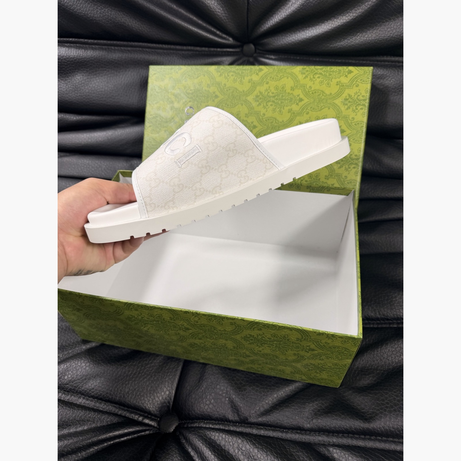 Gucci Women's Logo Slide Sandals – White alternate product view 5
