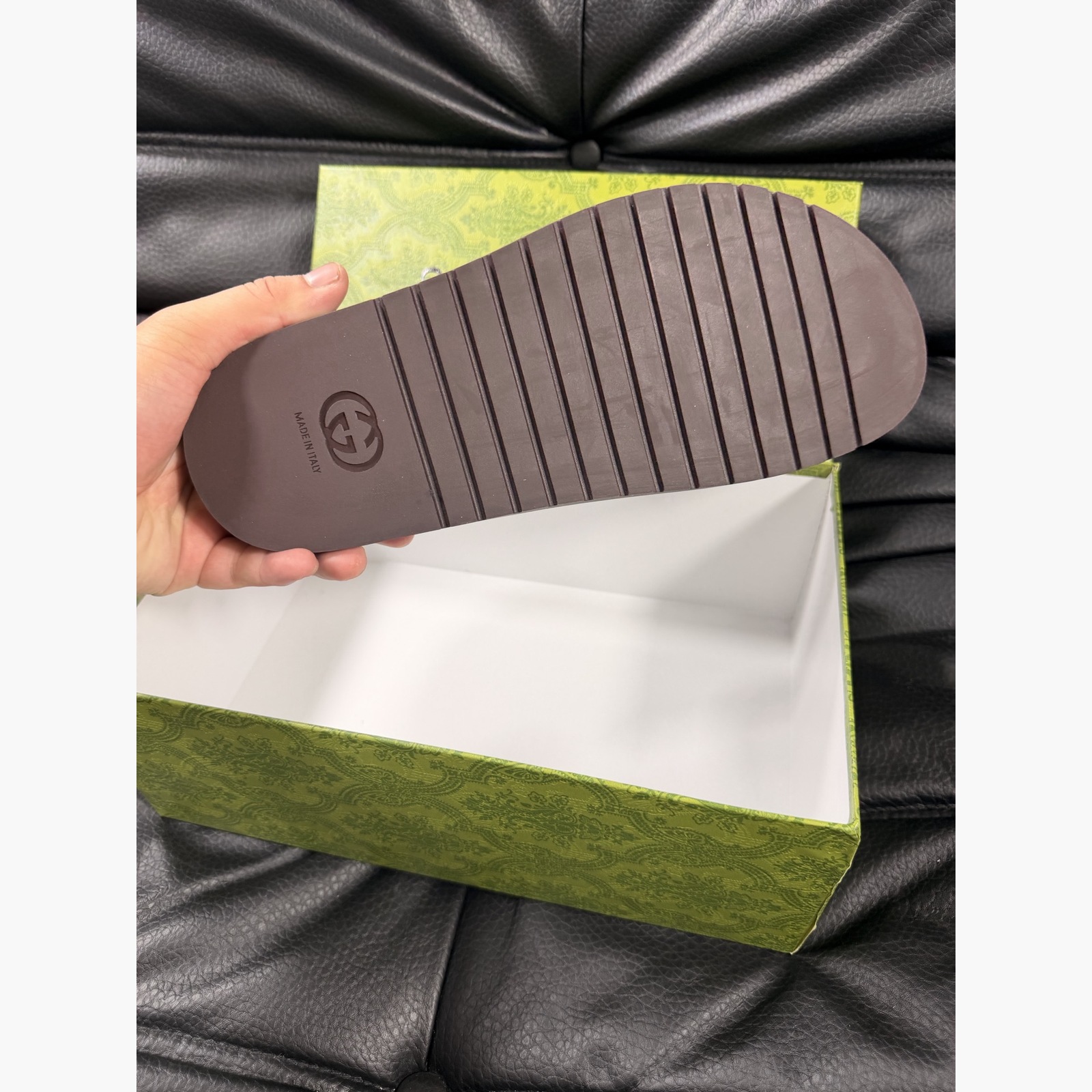Gucci Women's Logo Slide Sandals – Brown alternate product view 5