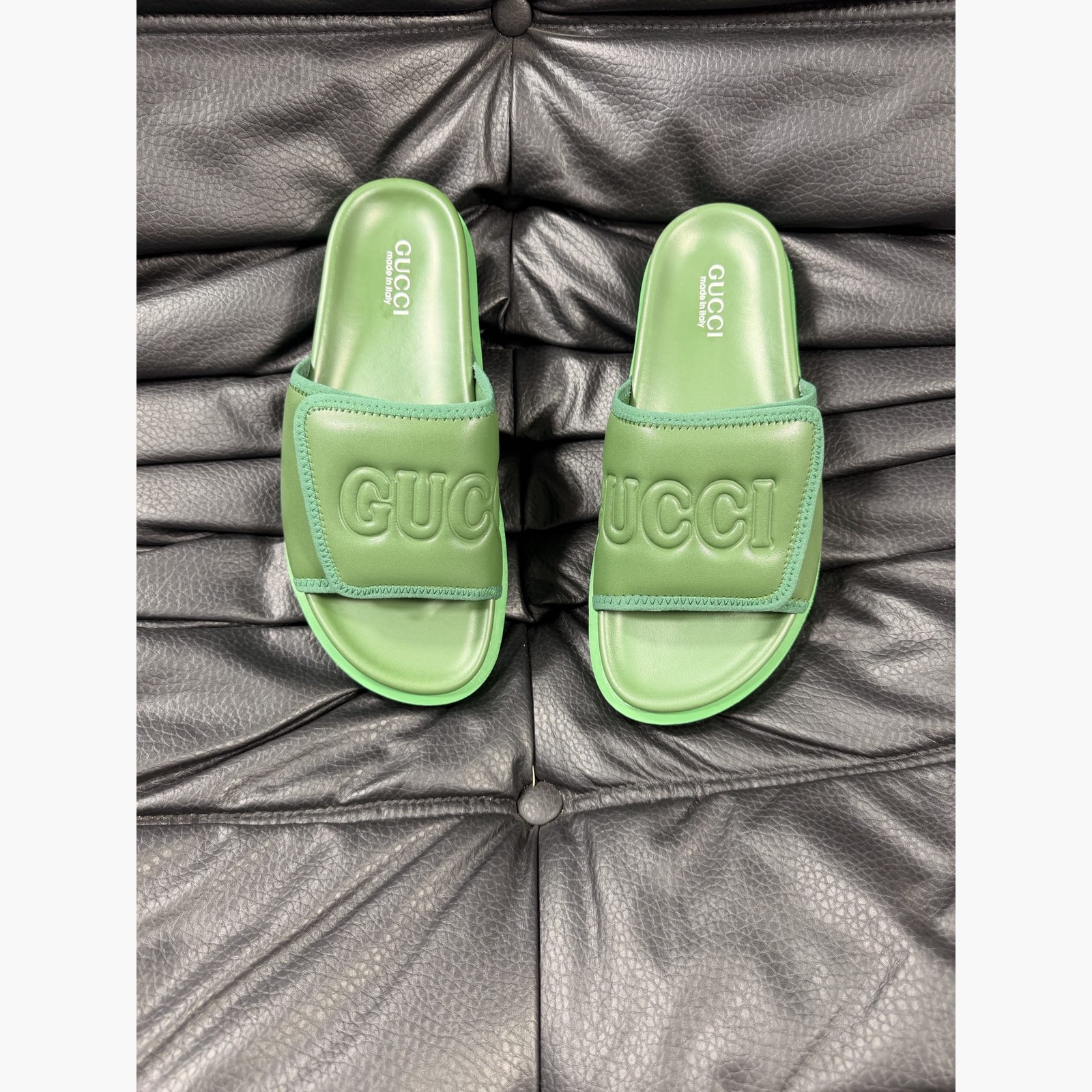 Gucci Women's Logo Slide Sandals – Green main product view