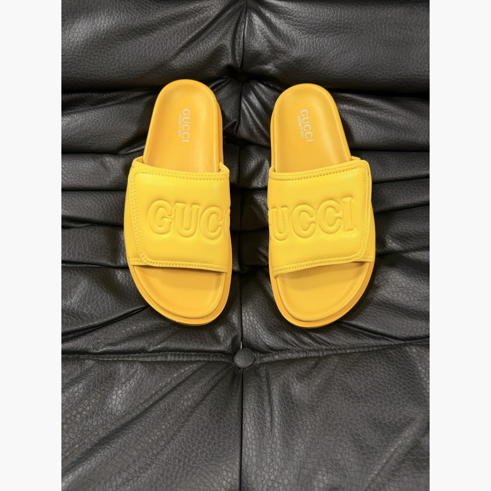 Gucci Women's Logo Slide Sandals – Yellow main product view