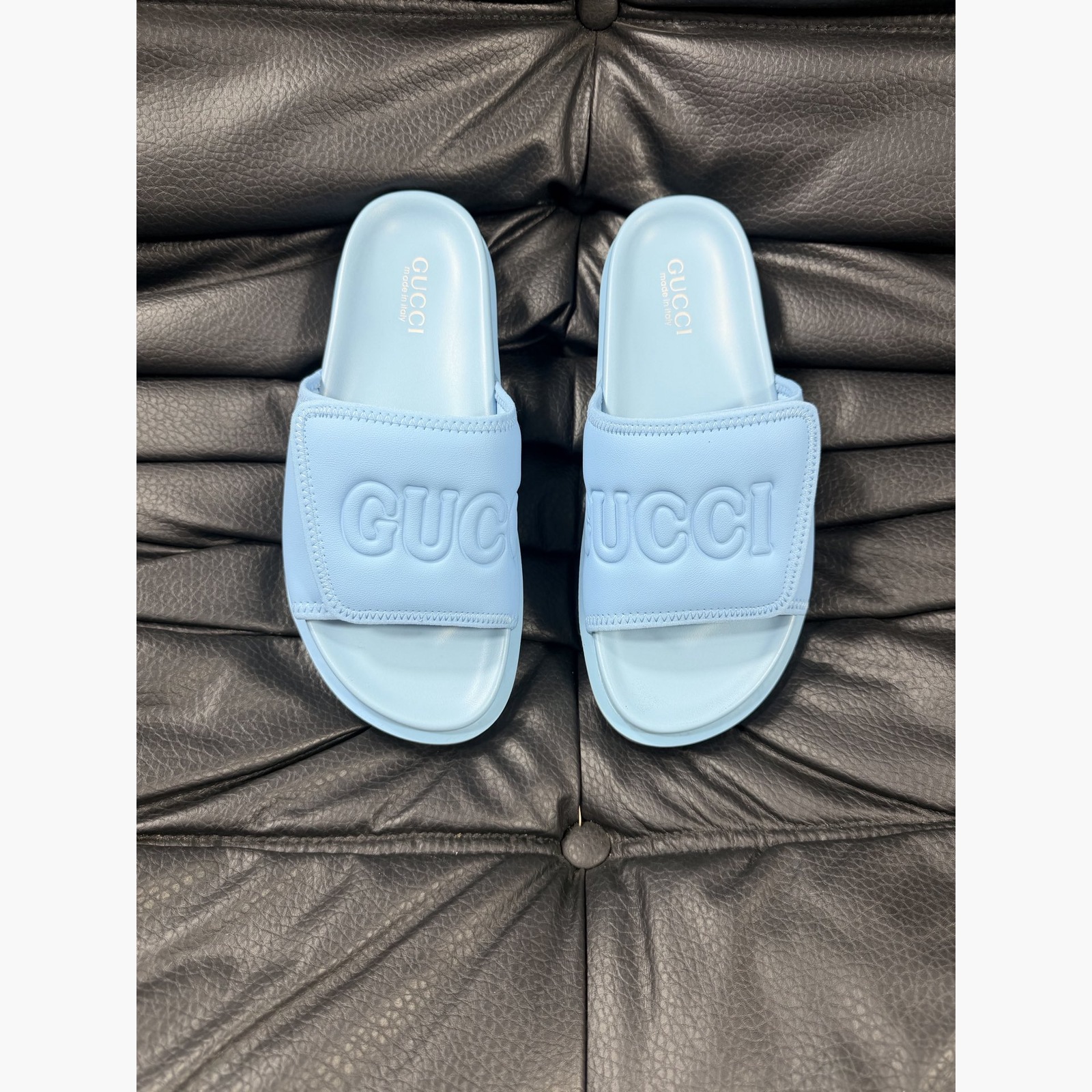 Gucci Women's Logo Slide Sandals – Blue main product view