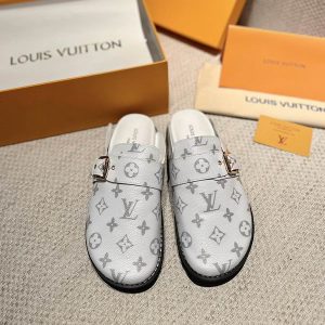 LV Cosy Flat Comfort Clogs White Replica - SLV018 - view 01