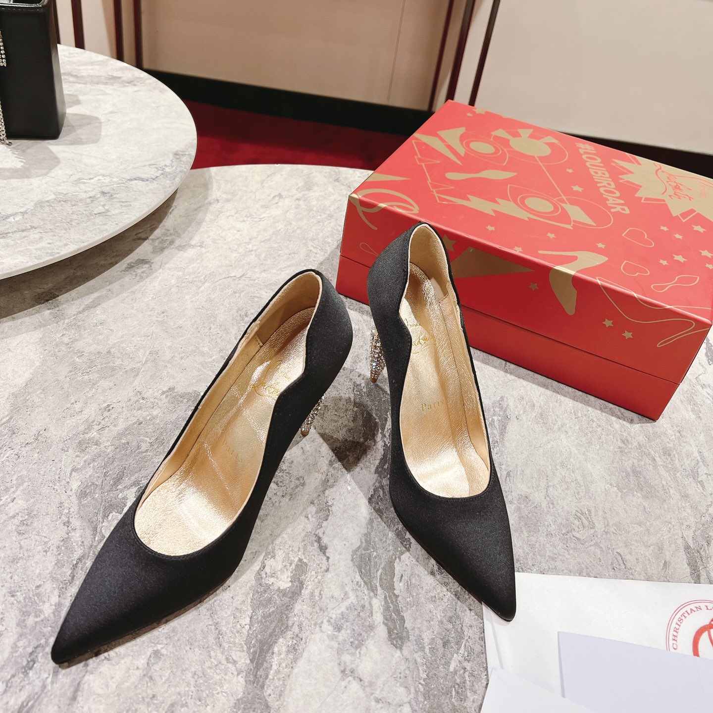 Christian Louboutin Lipstrass Sandal Pumps Black Reps - PCL032 - view 04
