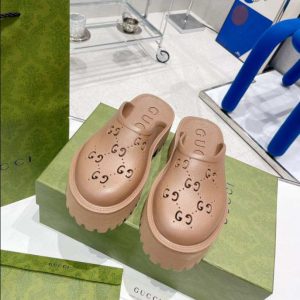Women’s Platform Perforated G Brown Sandal Reps - SC040 - view 01