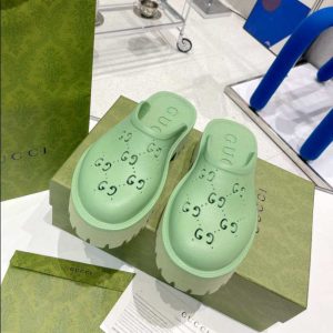 Women’s Platform Perforated G Green Sandal Reps - SC045 - view 01