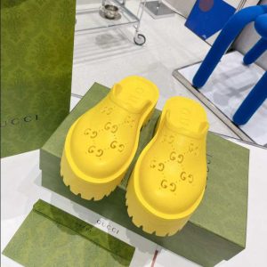 Women’s Platform Perforated G Yellow Sandal Reps - SC042 - view 01