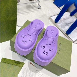 Women’s Platform Perforated G Purple Sandal Reps - SC041 - view 01