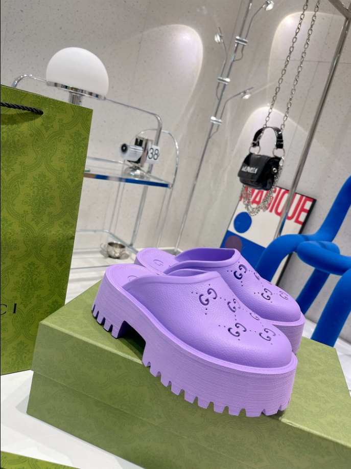 Women’s Platform Perforated G Purple Sandal Reps - SC041 - view 02