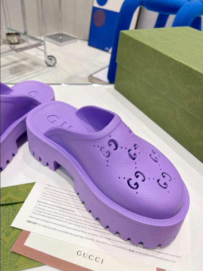 Women’s Platform Perforated G Purple Sandal Reps - SC041 - view 03