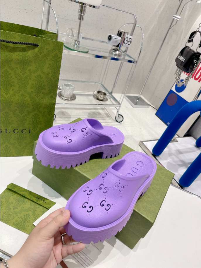 Women’s Platform Perforated G Purple Sandal Reps - SC041 - view 04