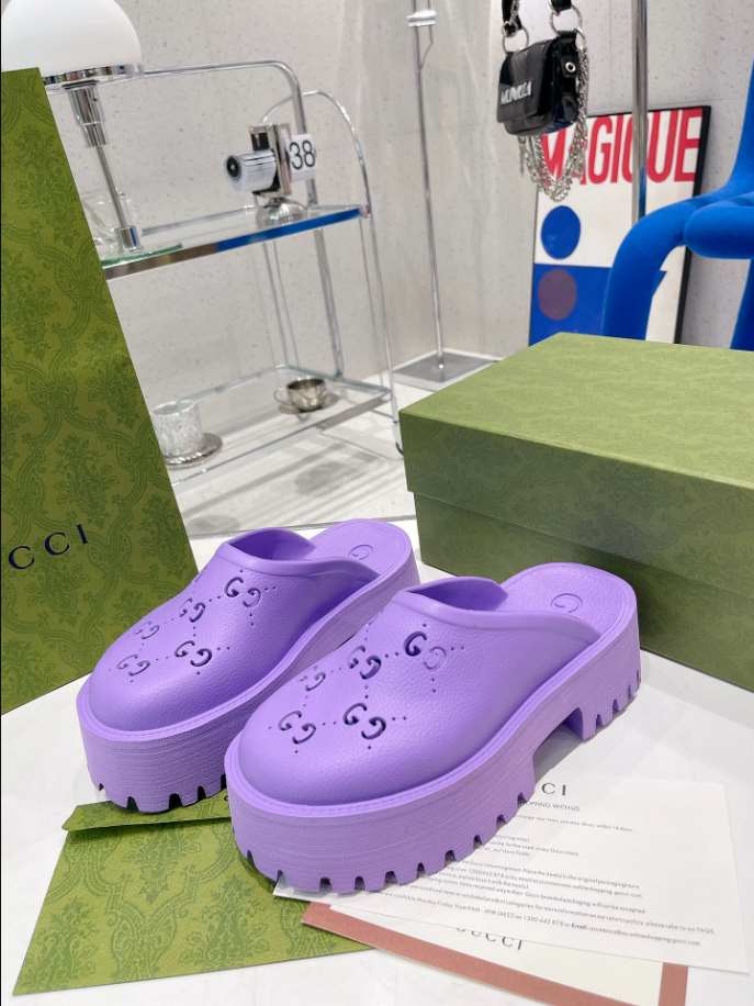 Women’s Platform Perforated G Purple Sandal Reps - SC041 - view 06