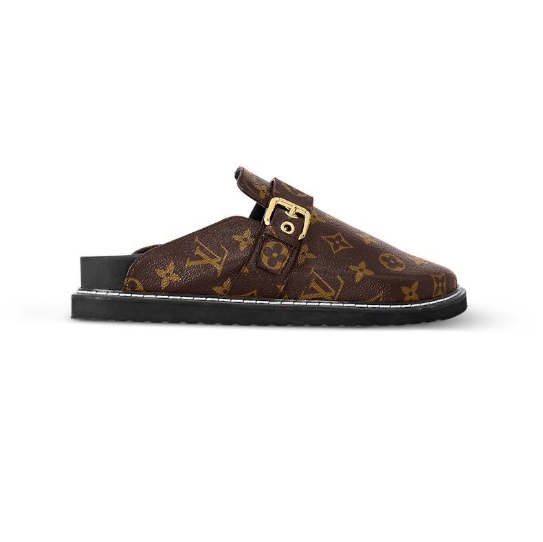 LV Cosy Flat Comfort Clogs Cacao Brown Replica - SLV016 - view 01