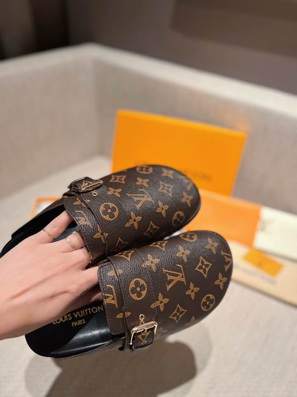 LV Cosy Flat Comfort Clogs Cacao Brown Replica - SLV016 - view 03
