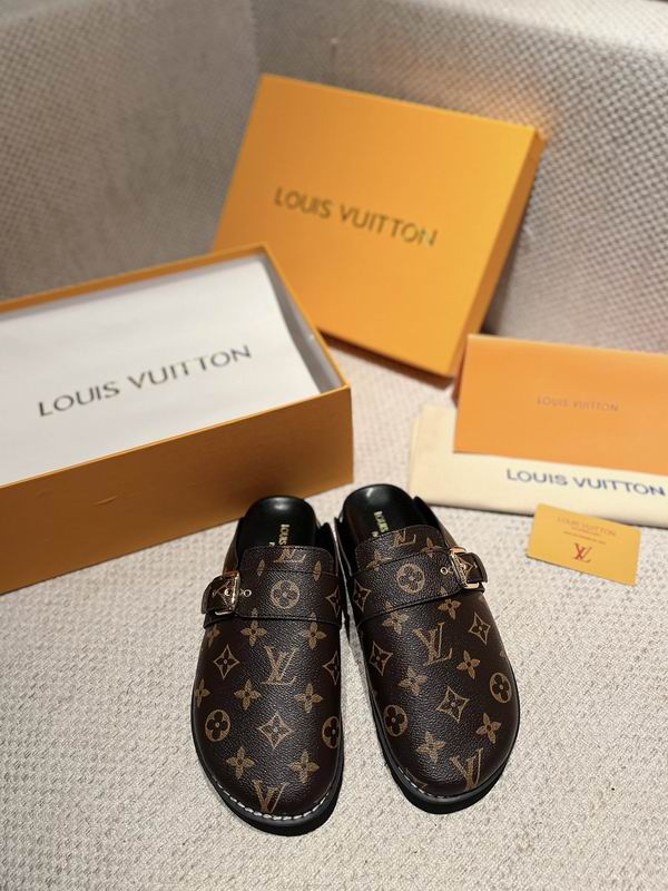 LV Cosy Flat Comfort Clogs Cacao Brown Replica - SLV016 - view 04