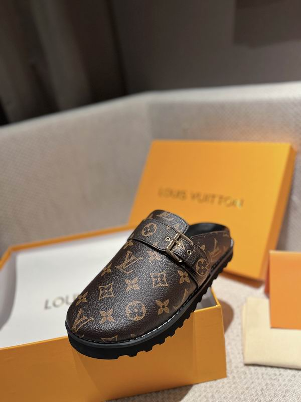 LV Cosy Flat Comfort Clogs Cacao Brown Replica - SLV016 - view 05