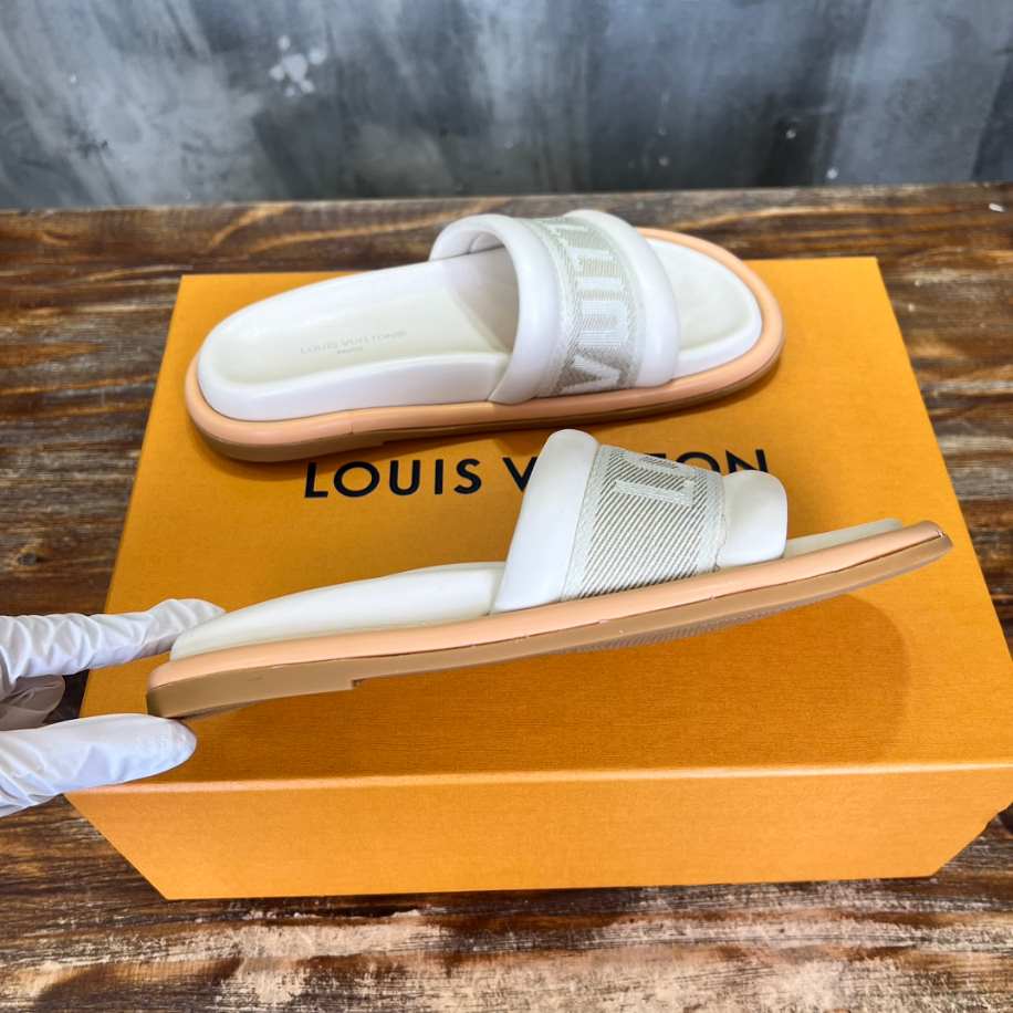 Women Louis Vuitton Bliss Comfort Mules Ecru Replica - SLV002 - view 02