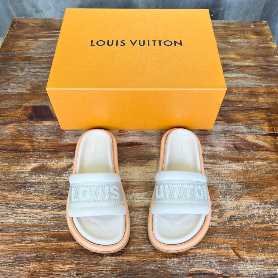 Women Louis Vuitton Bliss Comfort Mules Ecru Replica - SLV002 - view 03