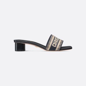 Women’s Christian Dior Dway Heeled Slide Deep Blue Reps - DS002 - view 01