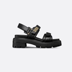 Women’s Christian Dior Dioract Platform Black Sandal Reps - DS005 - view 01