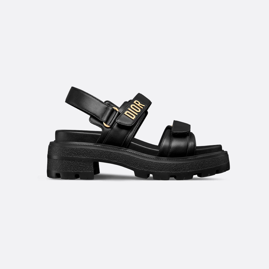 Women’s Christian Dior Dioract Platform Black Sandal Reps - DS005 - view 01
