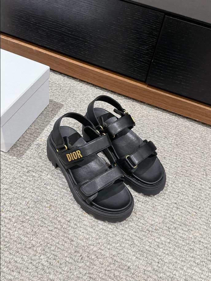 Women’s Christian Dior Dioract Platform Black Sandal Reps - DS005 - view 02