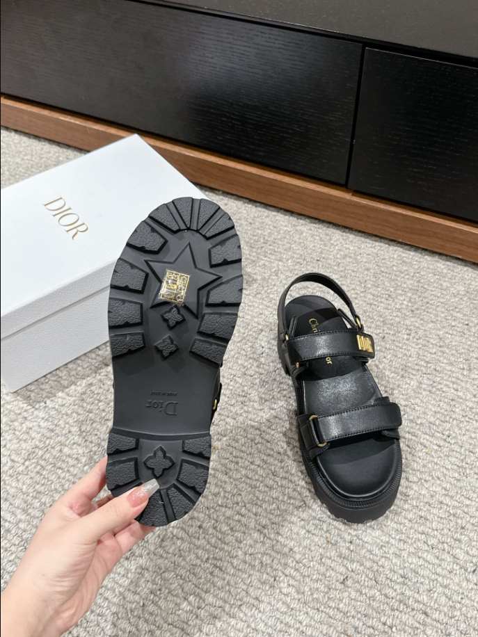 Women’s Christian Dior Dioract Platform Black Sandal Reps - DS005 - view 03
