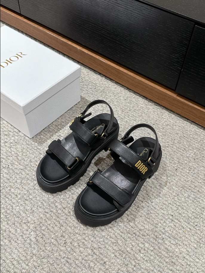 Women’s Christian Dior Dioract Platform Black Sandal Reps - DS005 - view 04