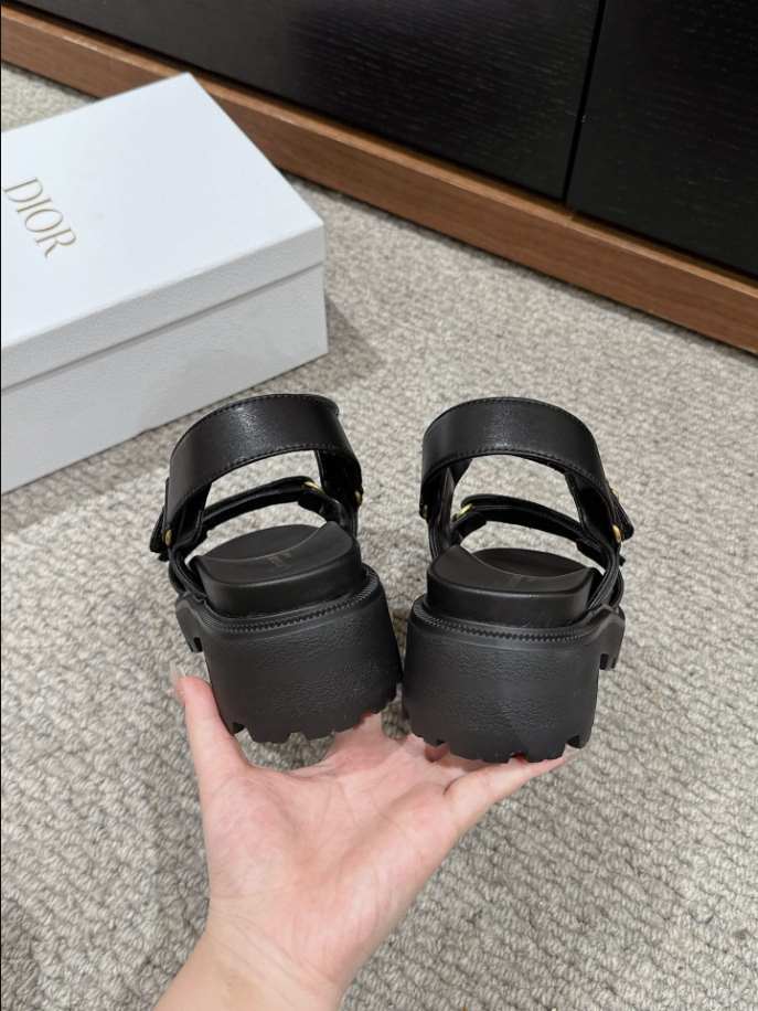 Women’s Christian Dior Dioract Platform Black Sandal Reps - DS005 - view 06