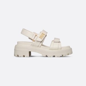 Women’s Christian Dior Dioract Platform Sandal White Lambskin Reps - DS006 - view 01