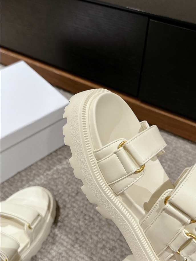 Women’s Christian Dior Dioract Platform Sandal White Lambskin Reps - DS006 - view 04