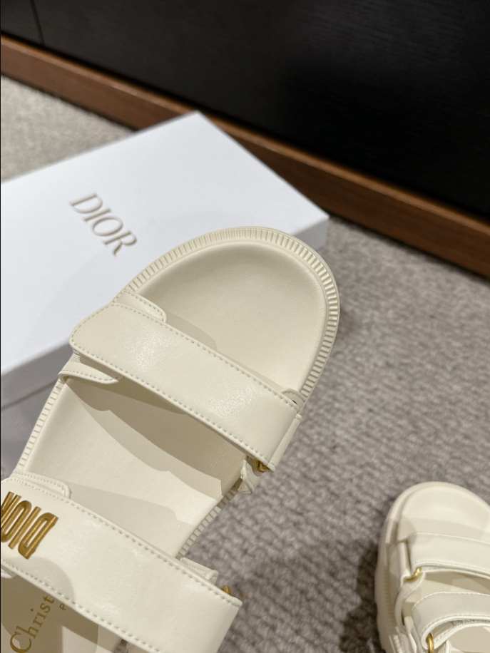 Women’s Christian Dior Dioract Platform Sandal White Lambskin Reps - DS006 - view 06