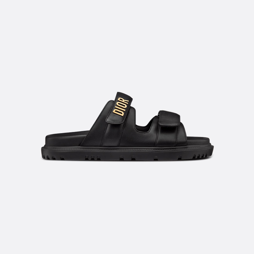 Women’s Christian Dior Slide Black Lambskin Sandal Reps DS008 - view 01