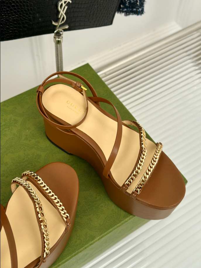 Gucci Signoria Flatform Sandal Brown Reps - SC001 - view 02