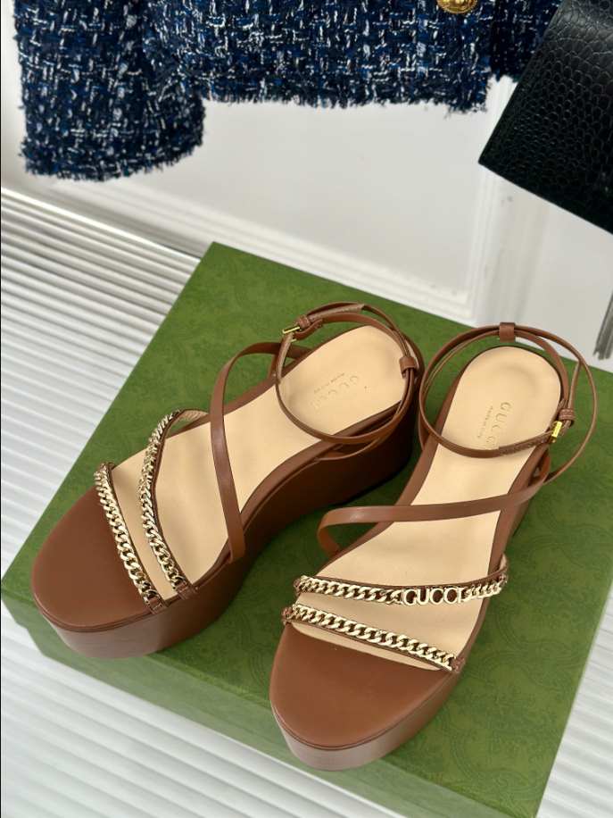 Gucci Signoria Flatform Sandal Brown Reps - SC001 - view 03