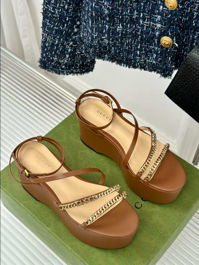Gucci Signoria Flatform Sandal Brown Reps - SC001 - view 04