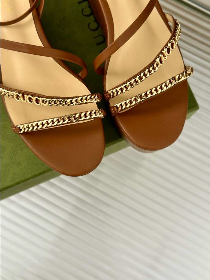 Gucci Signoria Flatform Sandal Brown Reps - SC001 - view 05